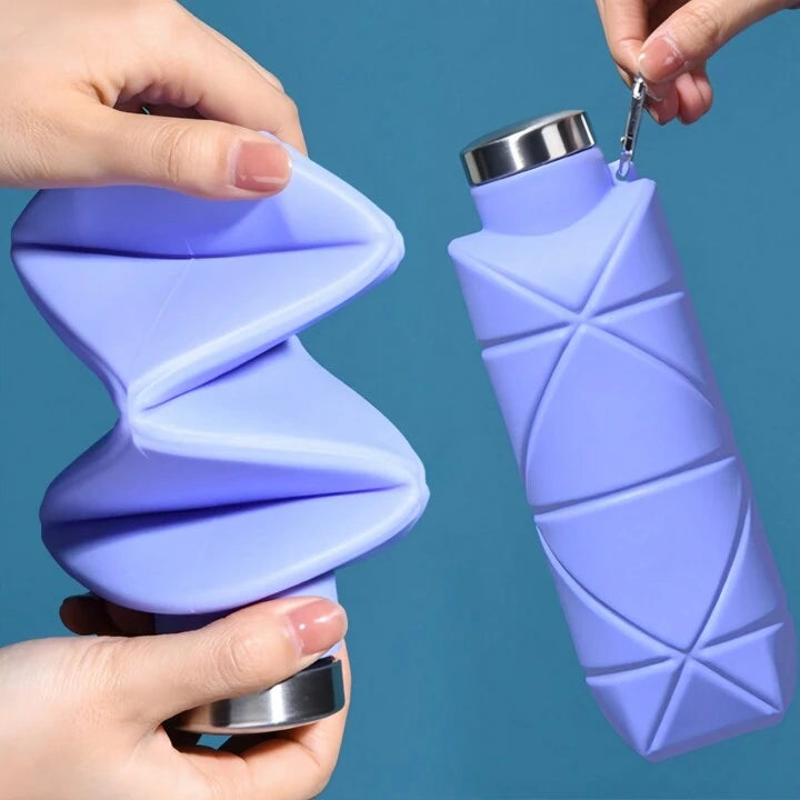 EasyFold™ || Collapsible Travel Water Bottle – Space Saving & Leak Proof