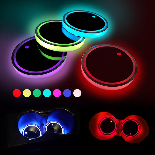 VibeX™ || LED Car Cup Holder - 7 Colors Smart Sensing - 2 Units/Pack