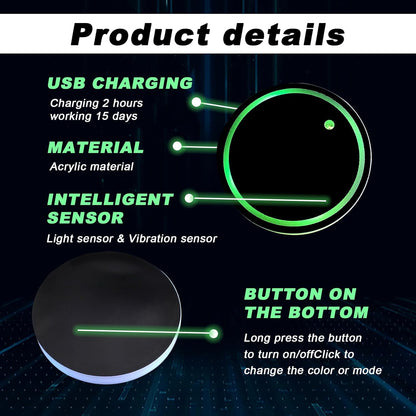VibeX™ || LED Car Cup Holder - 7 Colors Smart Sensing - 2 Units/Pack